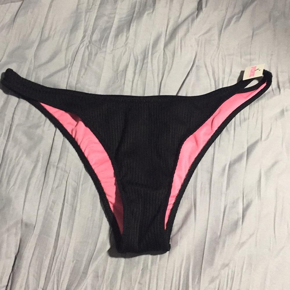 VS Pink ribbed Itsy Bikini bottom
